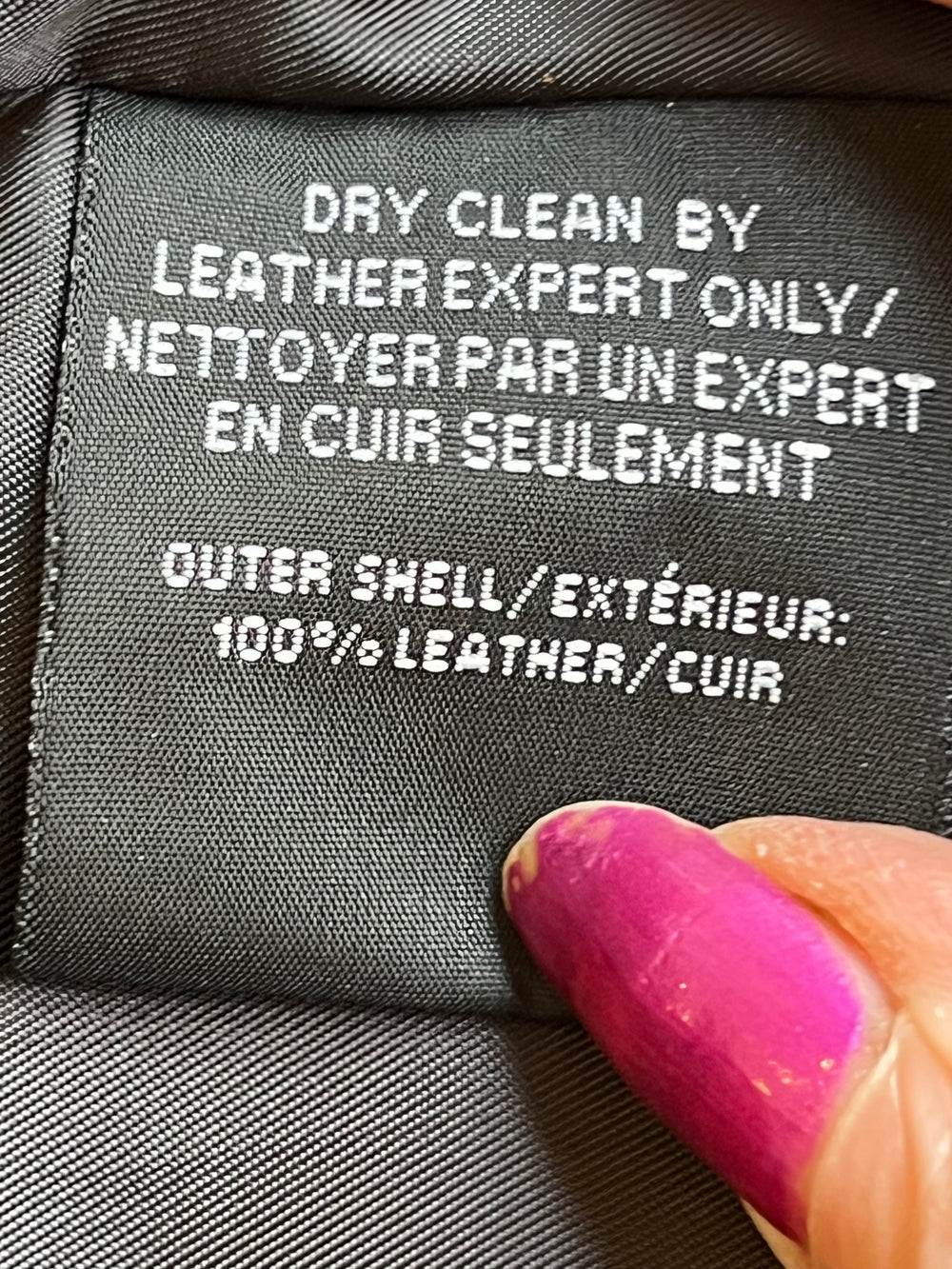 Pre Loved Lamarque Leather Jacket size XS but oversized