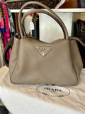 Pre Loved Prada Argilla Vitella Daino leather bag - Excellent
