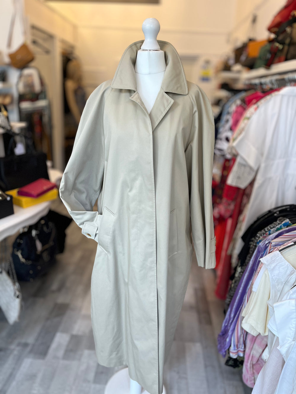 Pre Loved Aquascutum Beige Trench Coat Size UK10 (Fits up to a size 12)