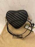 Pre Loved Gucci Interlocking G Mini Heart Crossbody Bag in Black (new)
