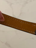 Pre Loved Hermes Rivale Double Tour Etoupe Leather Size M
