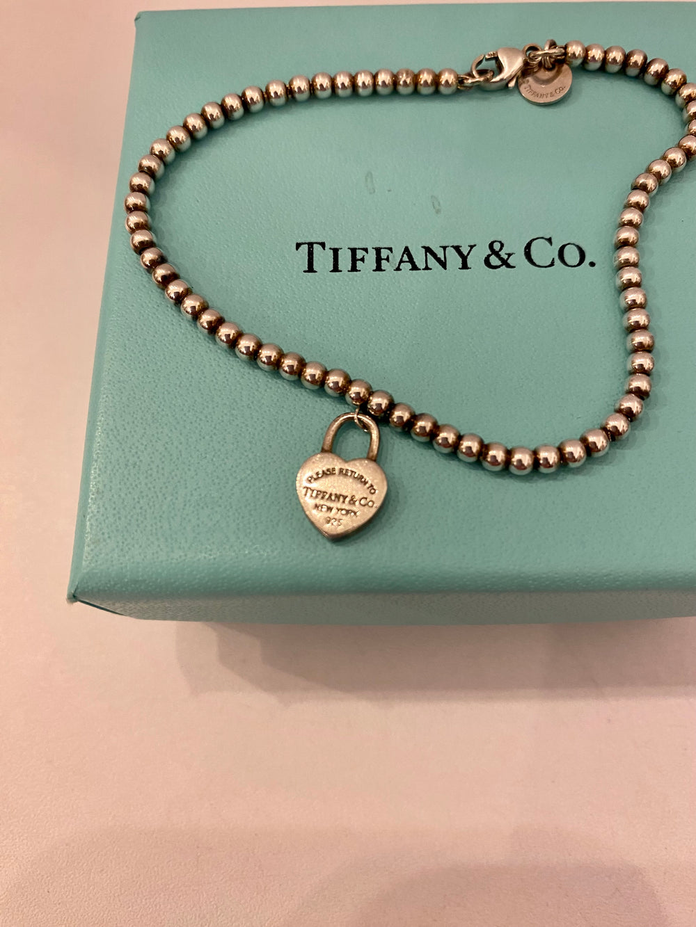 Pre Loved Tiffany & Co Return to Sender Silver Heart Bracelet