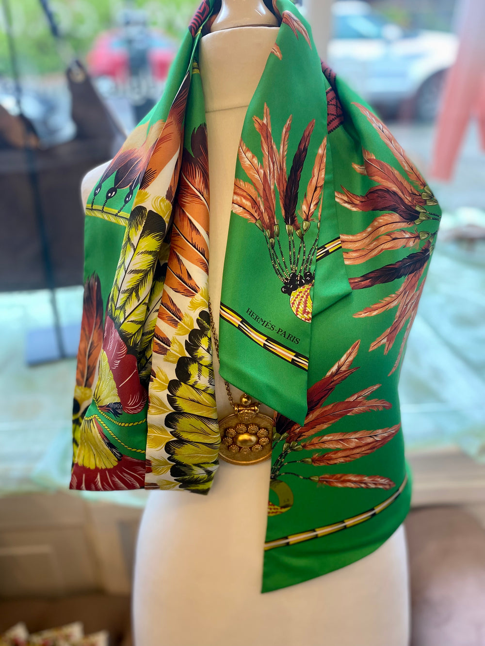 Pre Loved Hermes Brazil Maxi Silk Twilly Scarf (excellent)