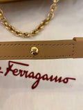 Pre Loved Ferragamo Gancini Tan Leather Shoulder Bag (excellent)