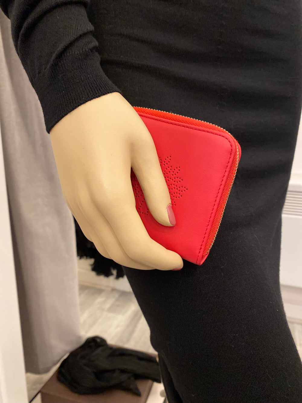 Pre Loved Mulberry Red Leather Purse/Card Holder