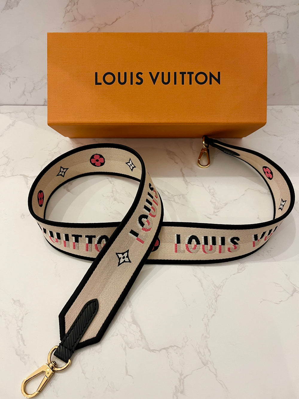 Pre Loved Louis Vuitton Logo Shoulder Strap **reserved S**