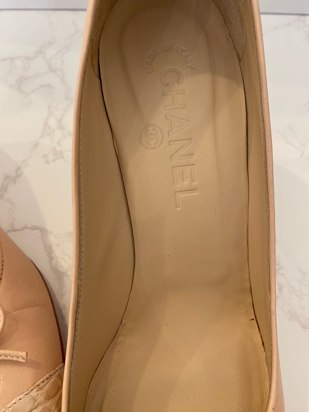 Pre Loved Chanel Ballet Pink Heels UK4