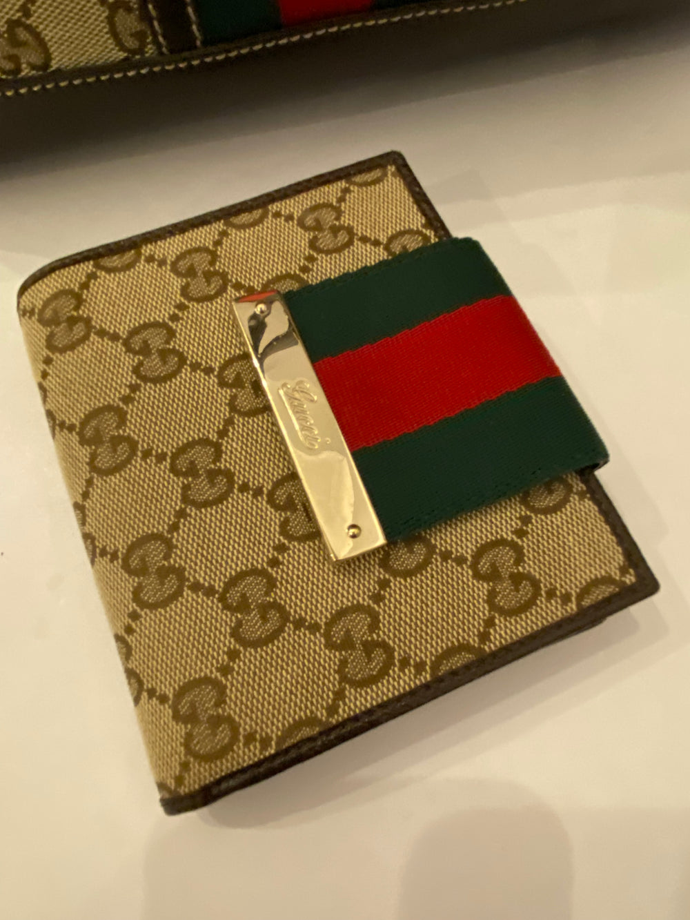 Pre Loved Gucci GG Canvas Sherry Line Bag + Gucci Sylvie Wallet