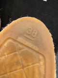 Pre Loved Chanel Cream Leather Espadrilles UK5
