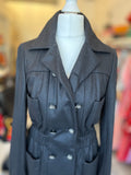 Pre Loved Chanel Double Breasted Black Wool Dress FR36 UK8