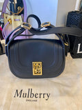 Pre Loved Mulberry Mini Sadie bag in black leather (excellent)