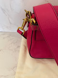 Pre Loved Fendi Baguette in Cerise Nappa Embossed Leather