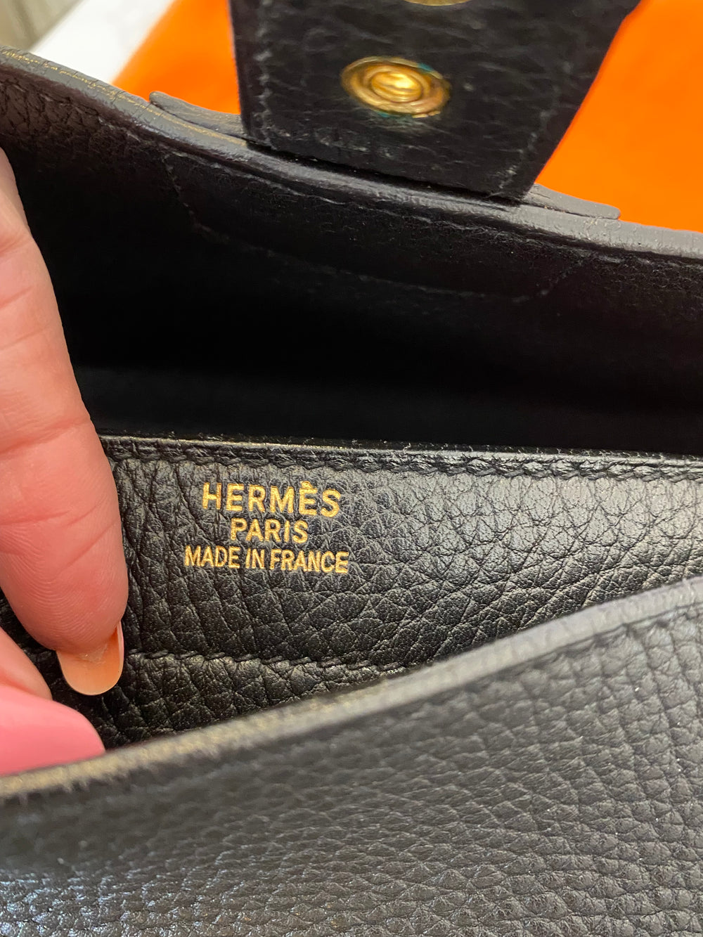 Pre Loved Hermes Sac a Depeches Briefcase 40 in Black Grained Leather year 1986