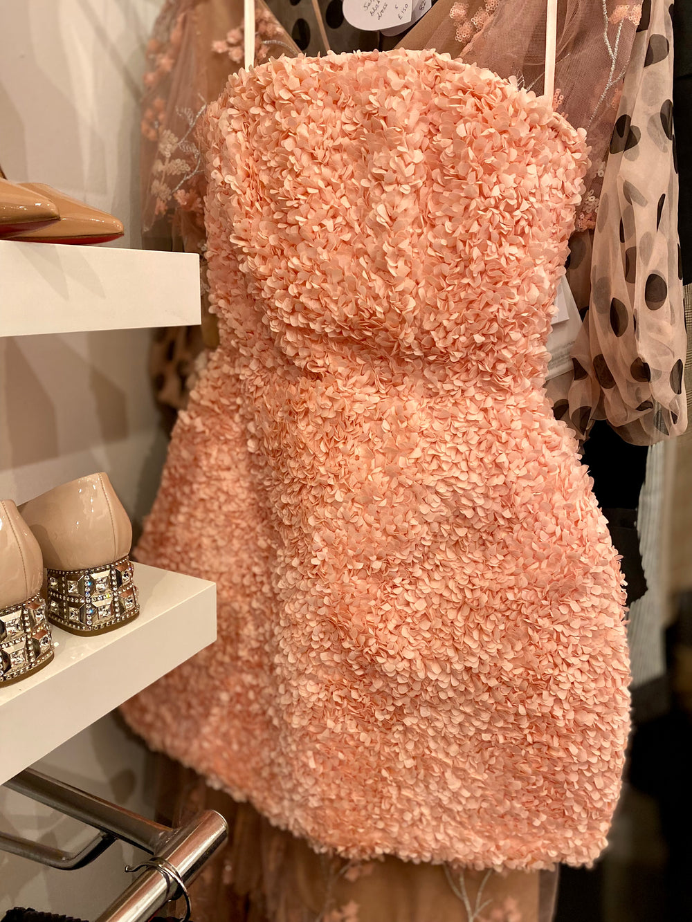 Laura Nadine Merabi Masy Tulip Dress in Peach size XS (new)