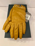 Pre Loved Mulberry Biscuit Brown Pyramid Stud Leather Gloves (New)