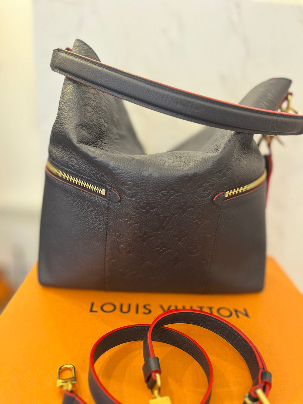 Pre Loved Louis Vuitton Marine & Rouge Melie Shoulder Bag (as new)