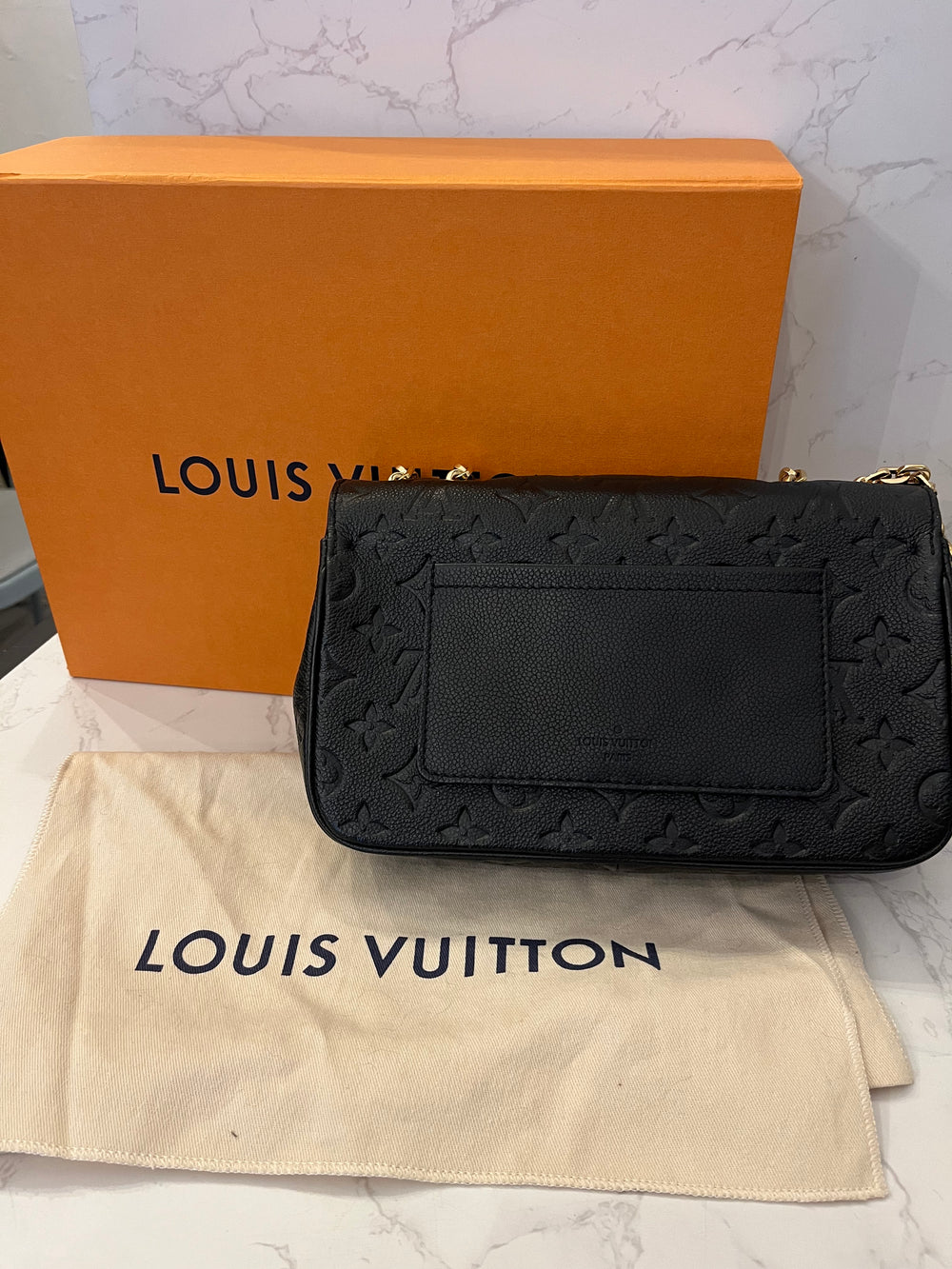 Pre Loved Louis Vuitton Marceau Bag in Black Empreinte Leather