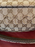 Gucci GG Unisex Canvas Belt/Crossbody Bag in Beige Monogram Canvas