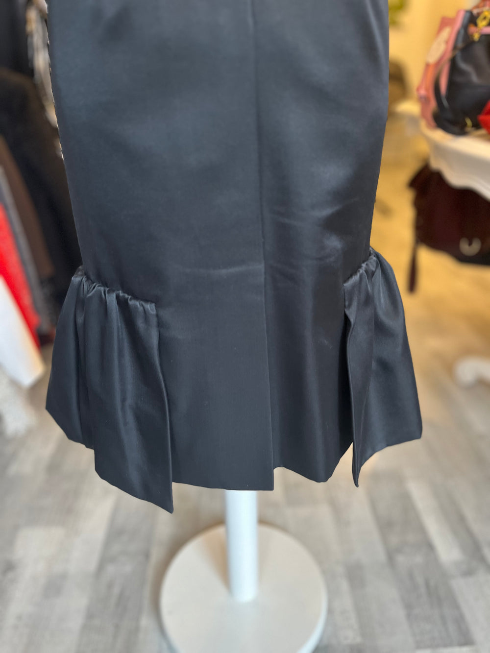 Pre Loved Prada Black Fitted Cocktail Dress size 42 UK10