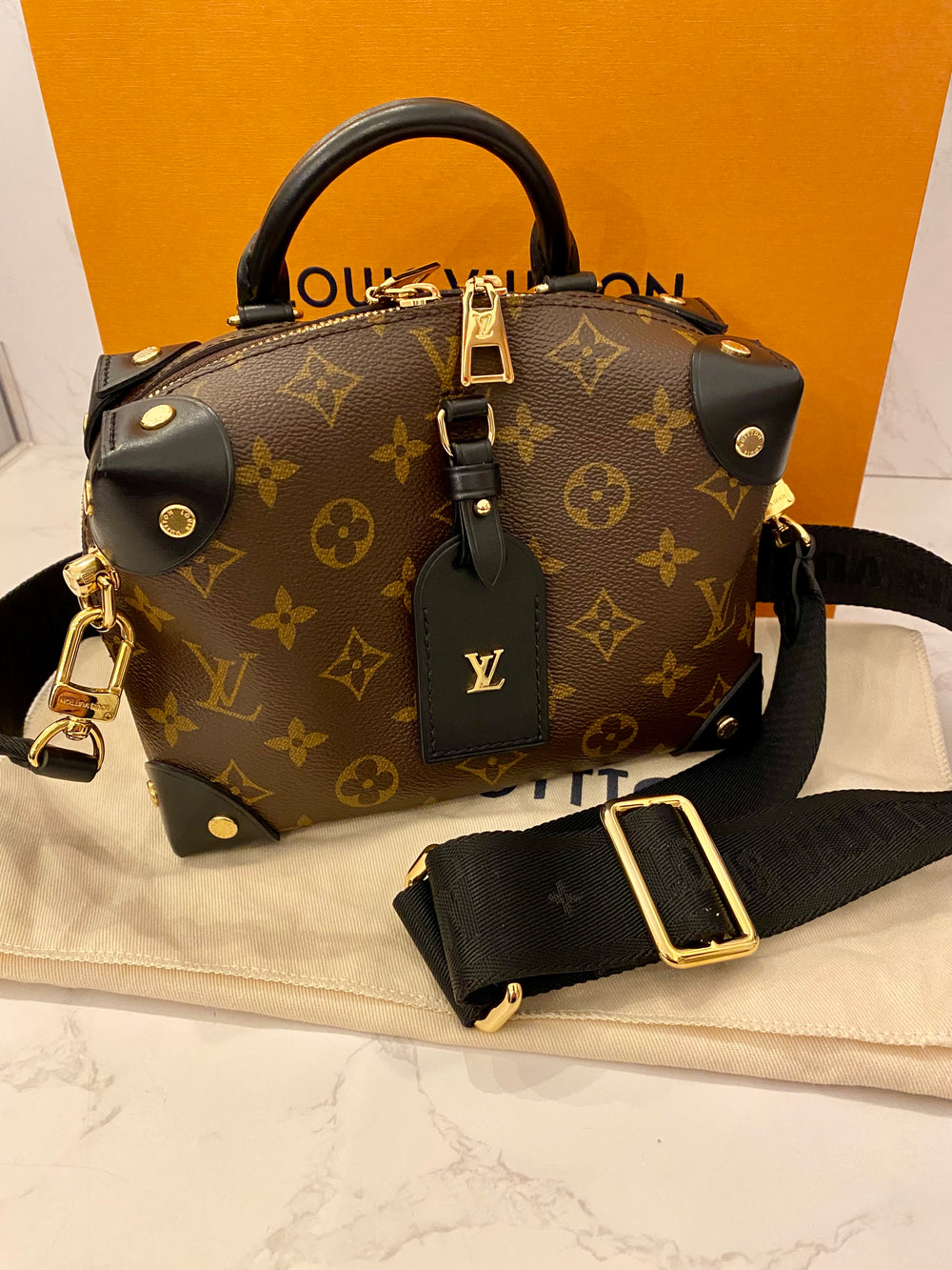 Pre Loved Louis Vuitton Petite Malle Souple Handbag in Monogram (Excellent)