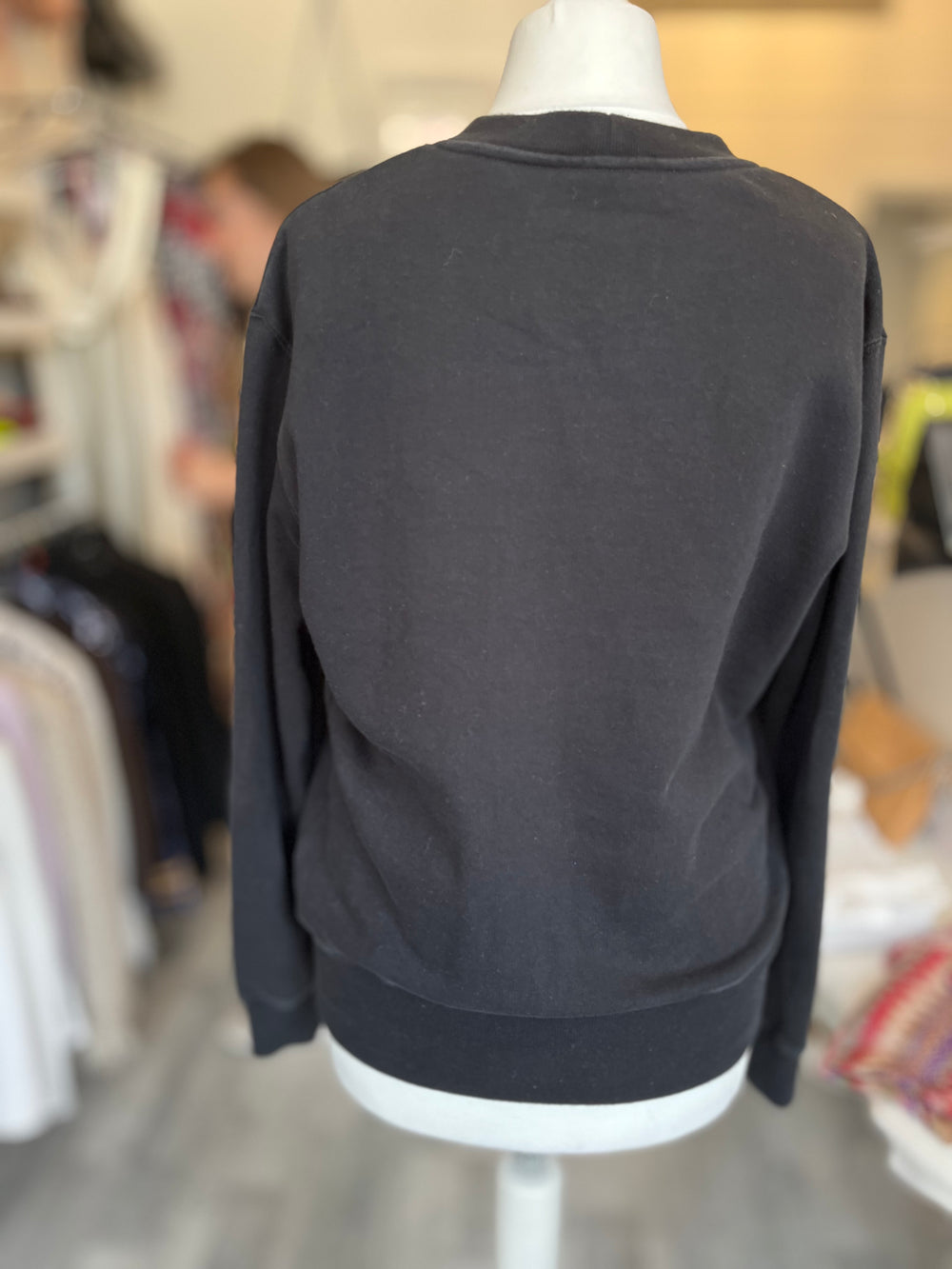 Pre Loved Chanel Coco Embellished Black Sweatshirt Size S (relisted)