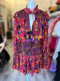 Pre Loved Farm Rio Multicoloured Mini Dress size S