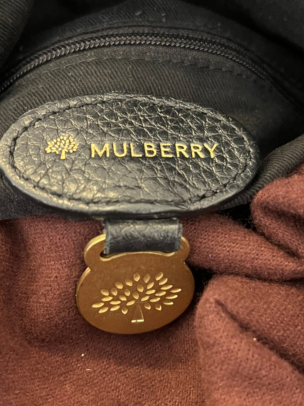 Pre Loved Mulberry Mitzy Hobo in Black Leather