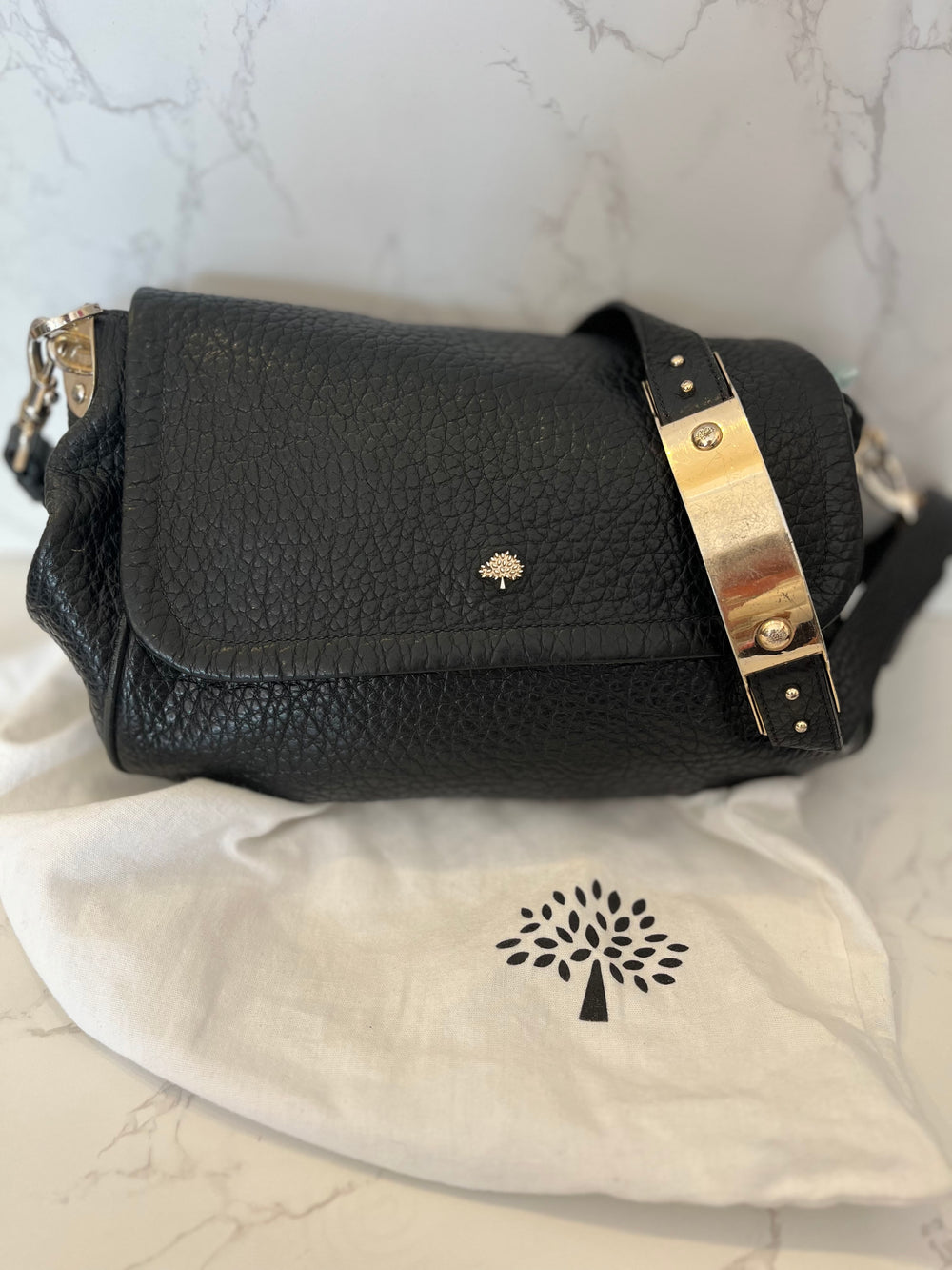 Pre Loved Mulberry Evelina Black Shoulder, Cross Body Bag