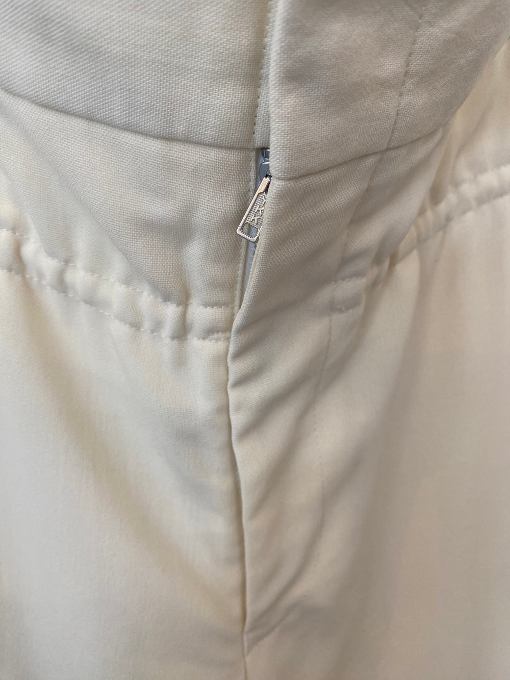 Pre Loved Comme des Garcons Cream High-Draw string Waist Trousers ukS