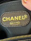 Chanel Deka Coco Mark Large Tote / Travel Bag in black caviar leather