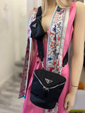 Pre Loved Prada Tessuto Nylon and Leather shouder bag