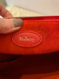 Pre Loved Mulberry M Zipped Envelope Bag in Red Leather (Excellent)