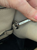 Pre Loved Prada Beige Leather and Suede Medium Tote