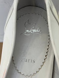 Pre Loved Christian Louboutin Sporty Kate 85 White Patent Heels UK 7