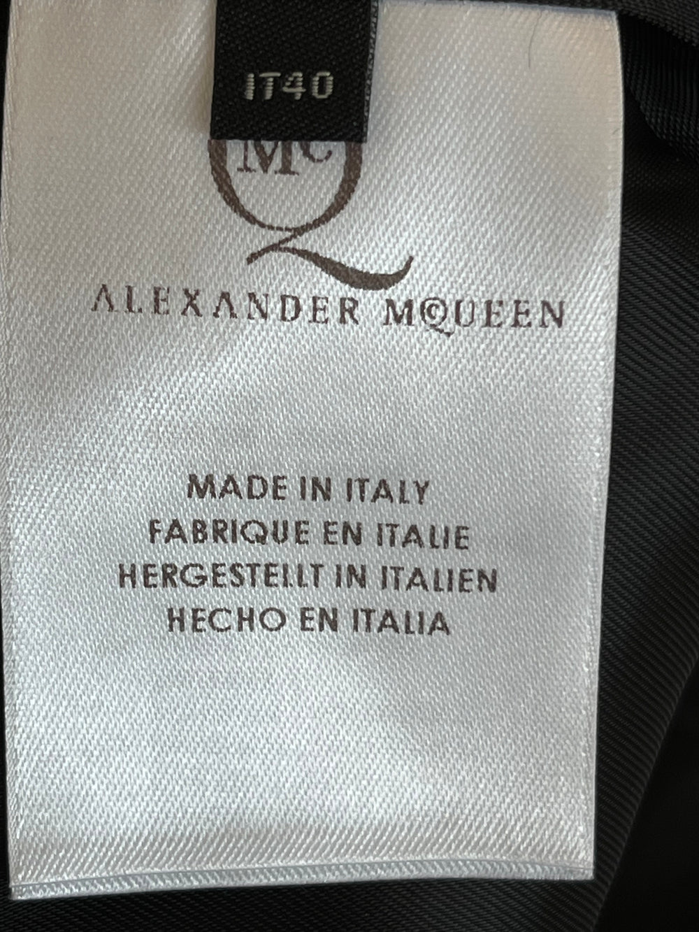 Pre Loved Alexander McQueen Black & Navy Peplum Top