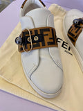 Pre Loved Fendi Pearland Leather Trainers  UK8