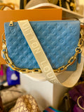 Pre Loved Louis Vuitton Coussin MM in Light Blue (as new)