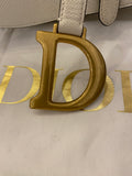 Pre Loved Christian Dior Latte Saddle Bag with Logo Web Strap  (excellent)