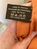 Hermes New Libris Cashmere & Silk Stole in Peach