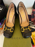 Pre Loved Gucci Horsebit Shoes Block Heels UK 5 (fit 5.5)
