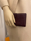 Pre Loved Bottega Veneta Intrecciato Leather Continental Wallet in Old Rose (excellent)