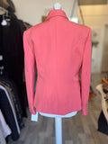 Pre Loved Balmain Salmon Pink Wool Blazer size 44 fits UK 12 (new)