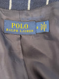 Pre Loved Ralph Lauren Navy Pinstriped Blazer US 8, UK12