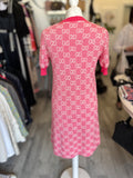 Pre Loved Gucci Pink GG Logo Knit Dress Size S (excellent)