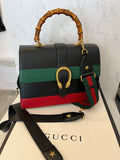 Pre Loved Gucci Tricolour Large Dionysus Bamboo Top Handle