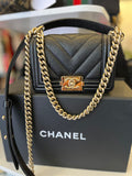 Preloved Chanel Mini Chevron Boy Bag (pristine)