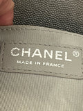 Preloved Chanel Boy Bag in Silver Metallic