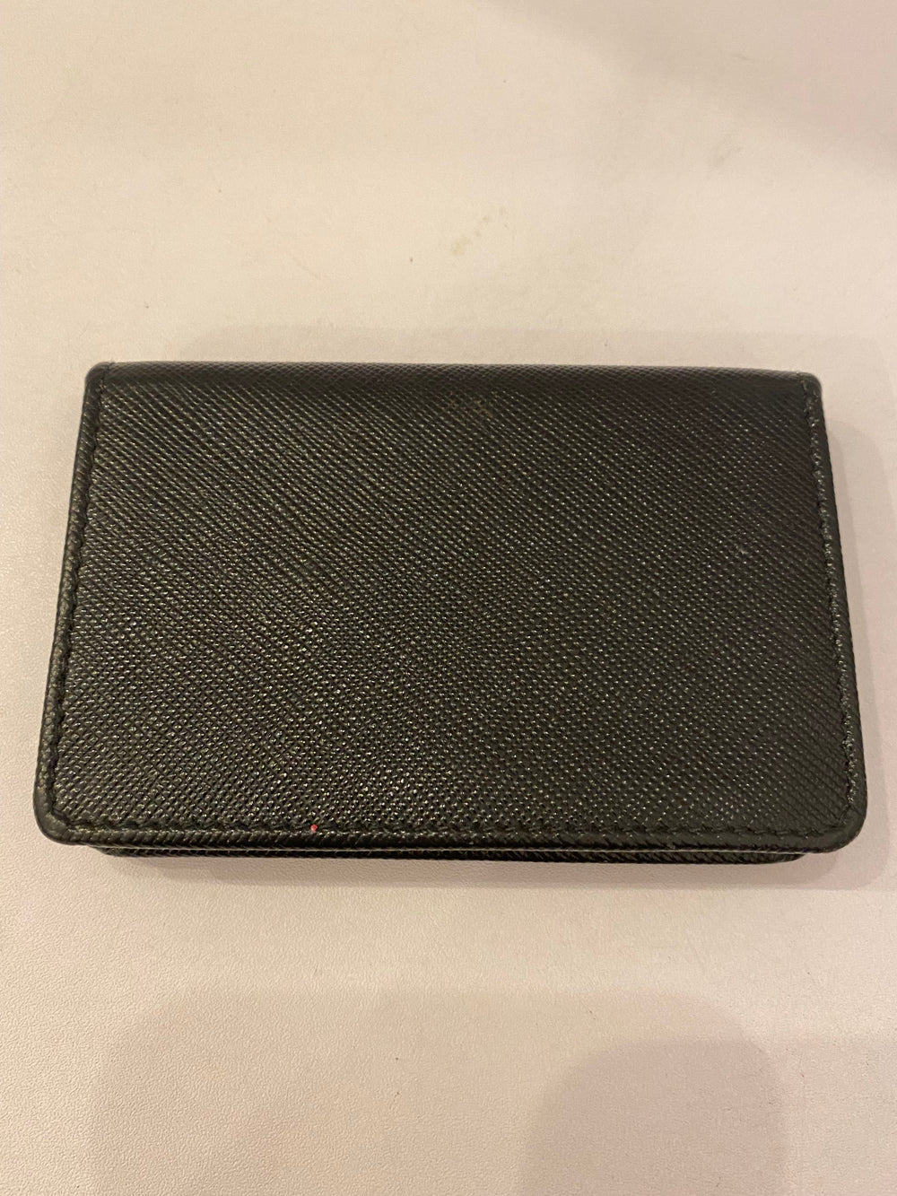 Pre Loved Prada Black Saffiano Leather Card Holder/ Coin purse