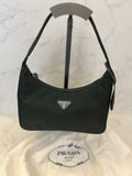 Pre Loved Prada Re-Edition 2000 Nylon Mini Bag in Dark Green