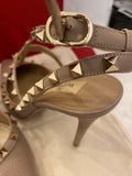 Pre Loved Valentino Garavani Rock Stud Nude Heels UK 8